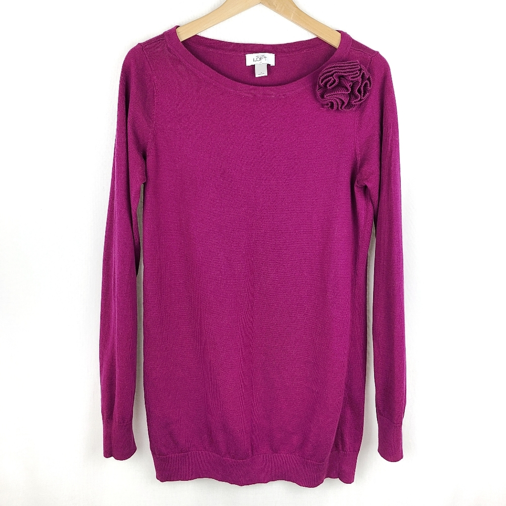 LOFT Boat Round Neck Sweater Tunic